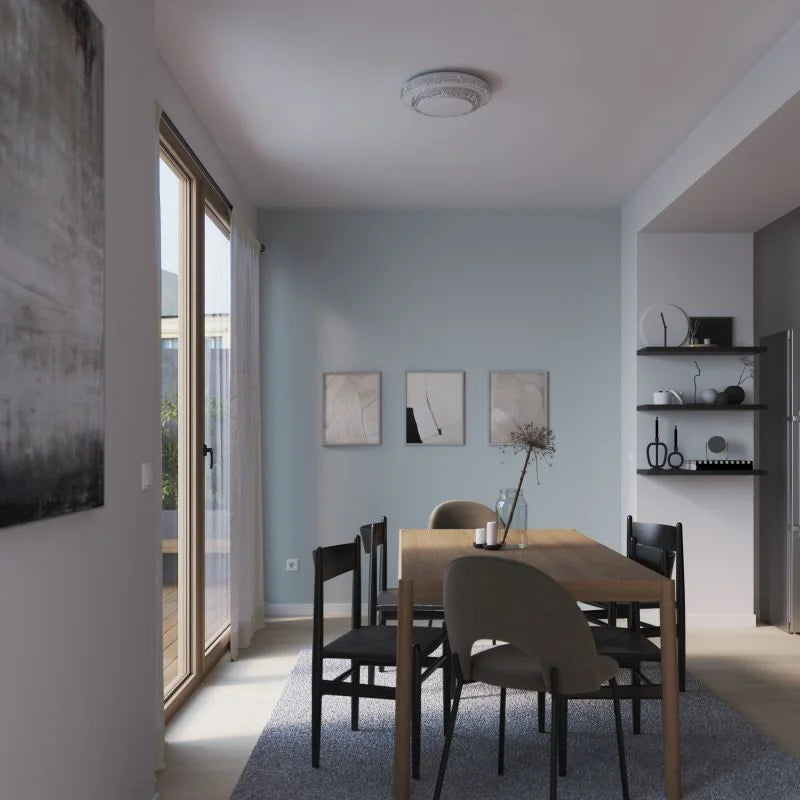 Plafoniera LED Diamond, 2600 lm, dimabil, CCT, cu telecomanda, D40 cm, dublu