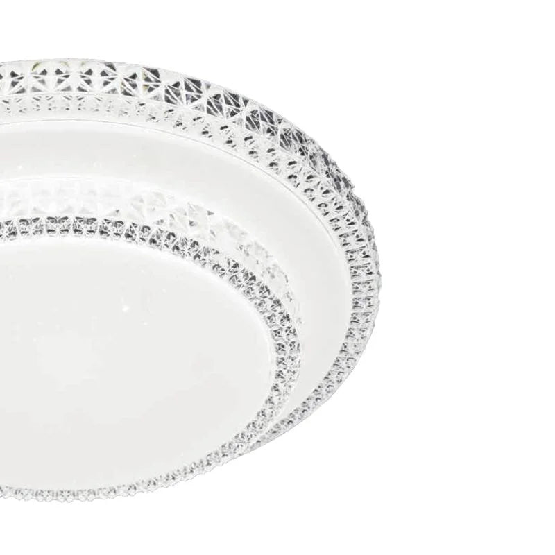 Plafoniera LED Diamond, 2600 lm, dimabil, CCT, cu telecomanda, D40 cm, dublu