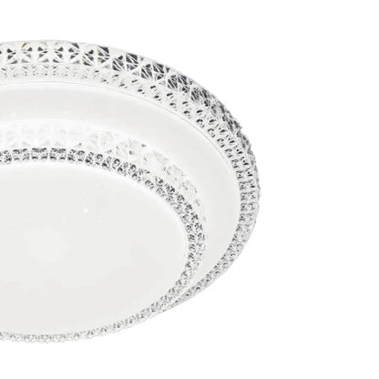 Plafoniera LED Diamond, 2600 lm, dimabil, CCT, cu telecomanda, D40 cm, dublu