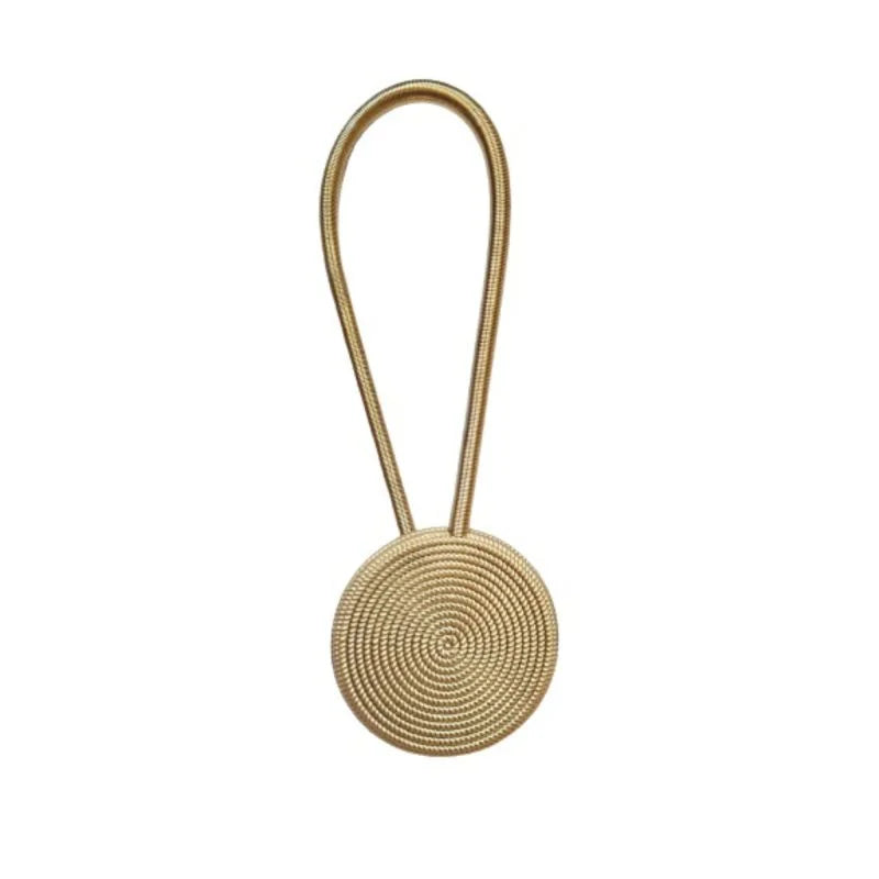 Magnet perdea Zephyr, model rotund, auriu