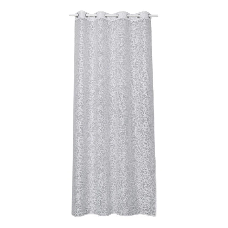 Perdea 140 x 280 cm Inspire Osaki, model vegetal, cu inele, alb