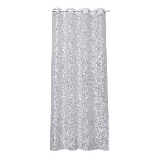 Perdea 140 x 280 cm Inspire Osaki, model vegetal, cu inele, alb