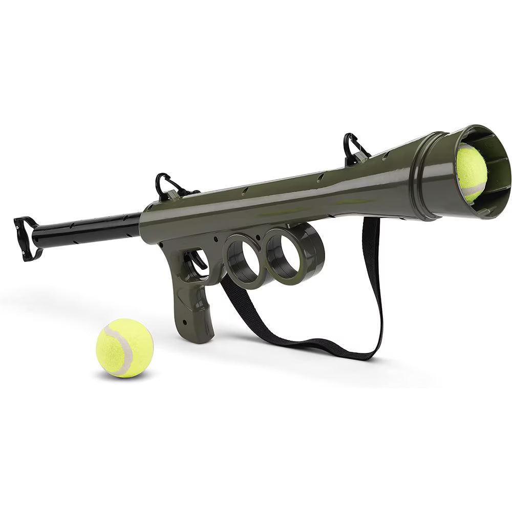 Pistol de jucarie lansator de mingi pentru caini