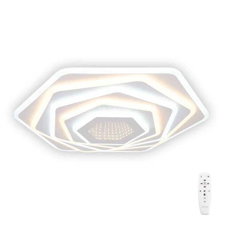 Plafoniera LED Infinity, 112 W, CCT, alb, cu telecomanda