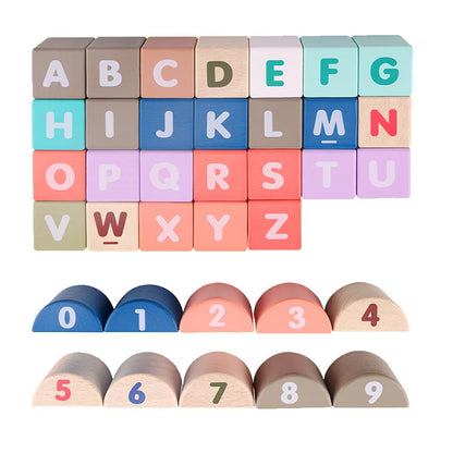 Set cuburi de construit din lemn pentru copii,blocuri de constructie a orasului,stimuleaza creativitatea si motricitatea,115 piese, multicolor