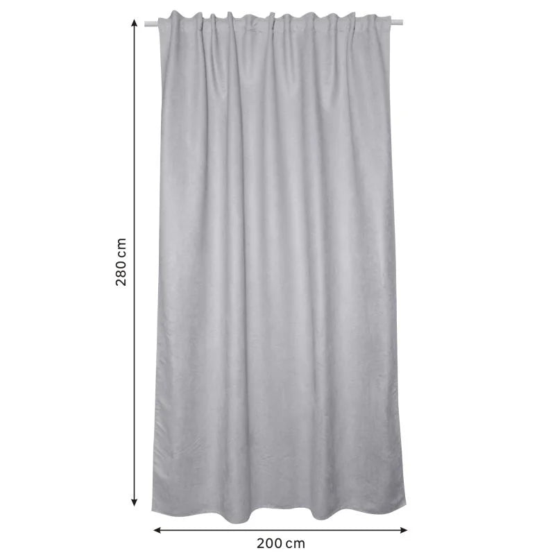 Draperie opaca, Inspire New Manchester, 200 x 280 cm, cu bride, gri