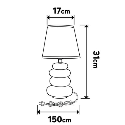 Veioza Navala, 1 x E14, H 31 cm, bej