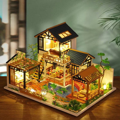 Joc interactiv, educational, macheta, casa de asamblat, miniatura, Casa cu pond, DIY, 12 ani+, multicolor