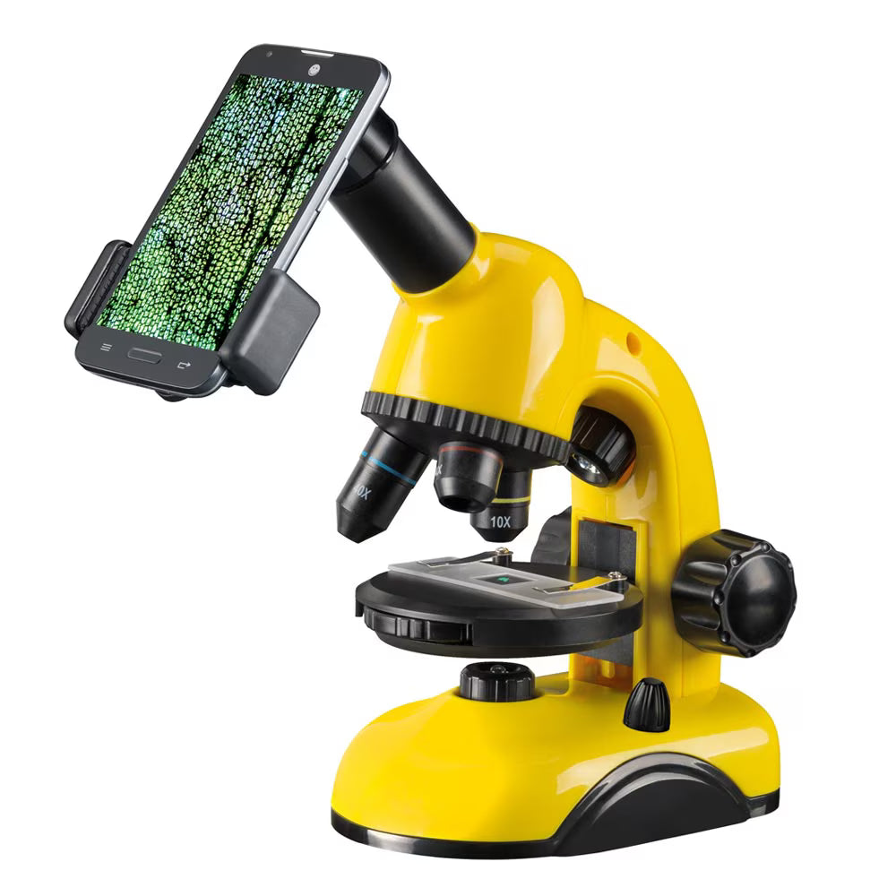 Microscop optic National Geographic Biolux Student 40x-800x, 6 ani+, galben