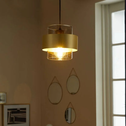 Pendul Croon, 1 x E27, D 18 cm, auriu/fumuriu