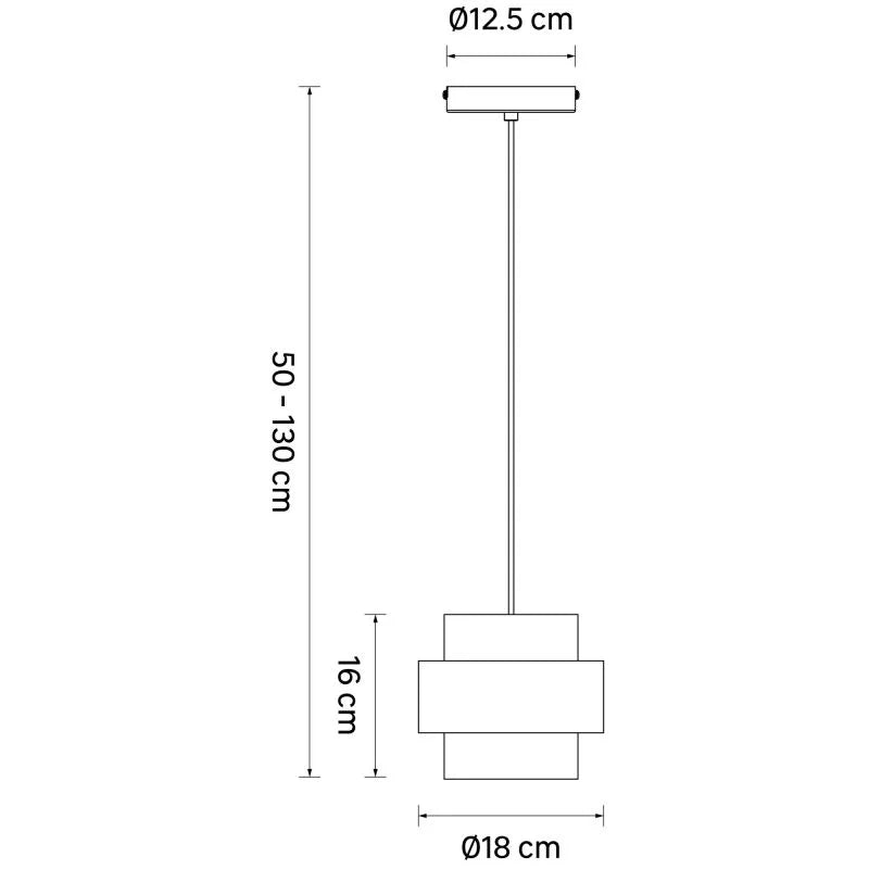 Pendul Croon, 1 x E27, D 18 cm, auriu/fumuriu
