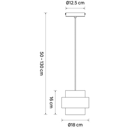 Pendul Croon, 1 x E27, D 18 cm, auriu/fumuriu