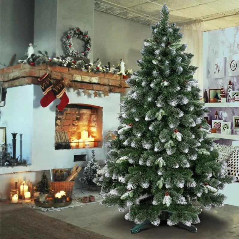 Brad artificial Nordmann, aspect nins, inaltime 220 cm, verde