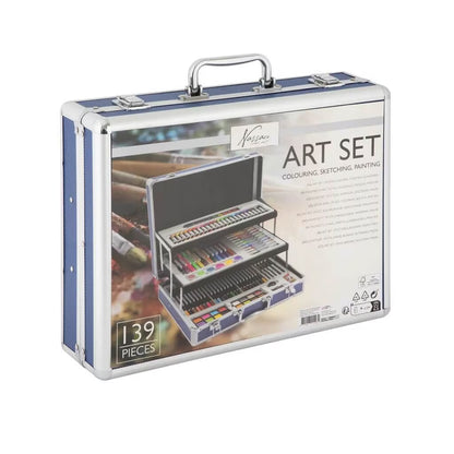 Set pictura si desen 139 piese in cutie metalica Nassau Fine Art