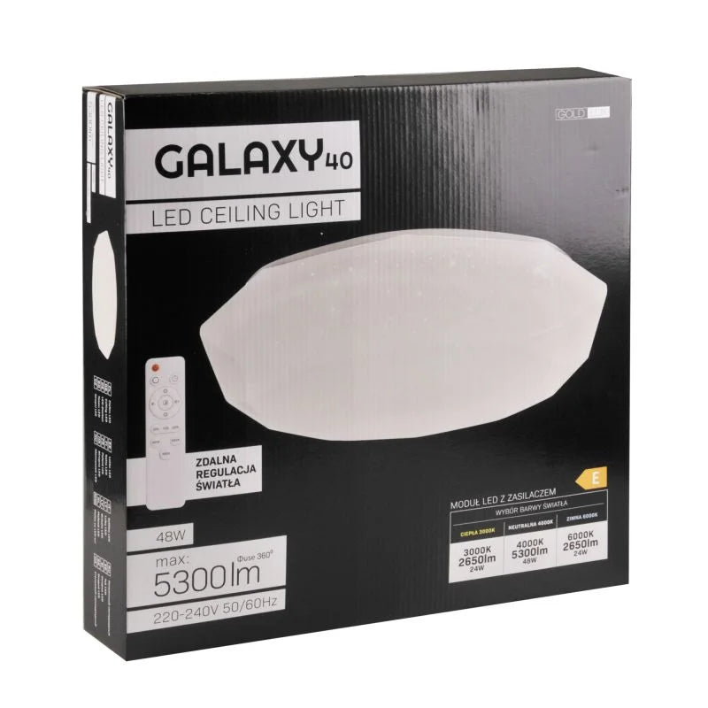 Plafoniera LED Galaxy, D 39 cm, 48 W, CCT, dimabila, cu telecomanda