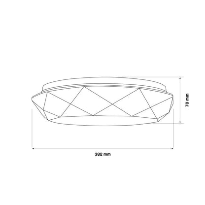 Plafoniera LED Galaxy, D 39 cm, 48 W, CCT, dimabila, cu telecomanda