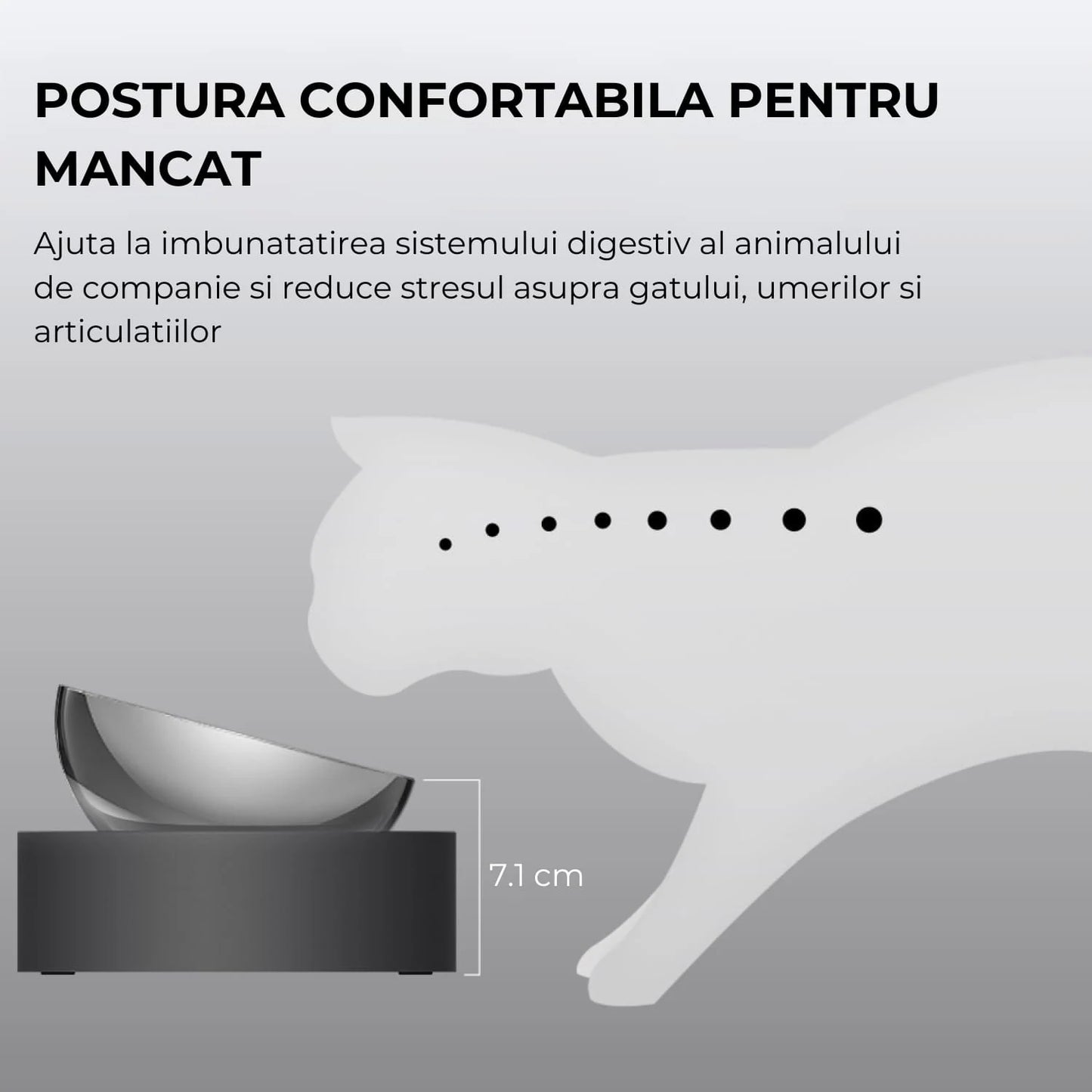Set Boluri Inalte Elindor din Otel Inoxidabil, Antiderapante, pentru Caini si Pisici