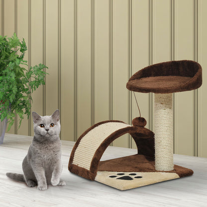Ansamblu de joaca pentru pisici PawHut, 36x36x44 cm, Sisal, Maro