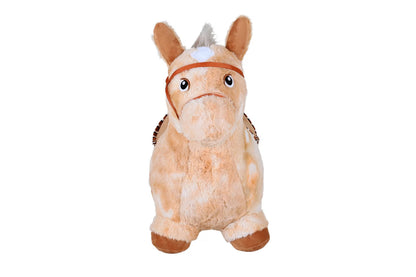 Calut gonflabil din plus pentru sarit Knorr Toys, include pompa de aer, husa moale detasabila din material textil, 63x26x52 cm, pana la 50 kg, 12 Luni+, Beige