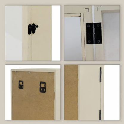 Rama foto cu caseta pentru suveniruri Muzilife, lemn/sticla, bej, 25 x 25 cm