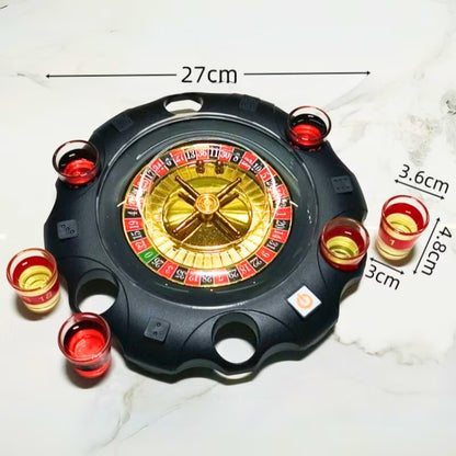 Joc de baut, Ruleta Electronica cu Shoturi, 27 cm, fabricat din acril si sticla