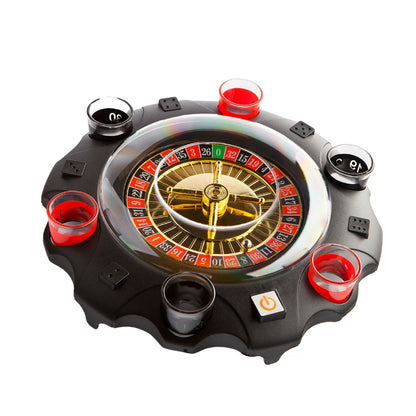 Joc de baut, Ruleta Electronica cu Shoturi, 27 cm, fabricat din acril si sticla