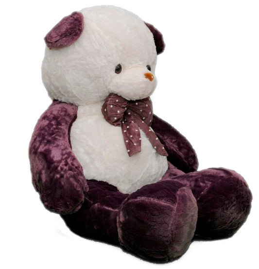 Jucarie de plus, Urs gigant, Inaltime 130 cm, Mov/Alb