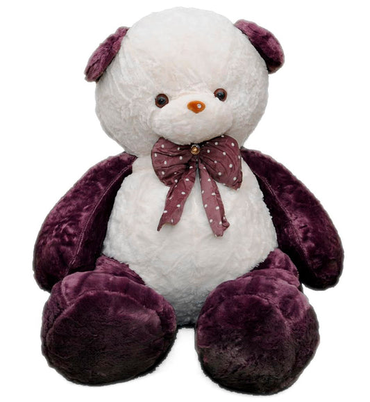 Jucarie de plus, Urs gigant, Inaltime 130 cm, Mov/Alb