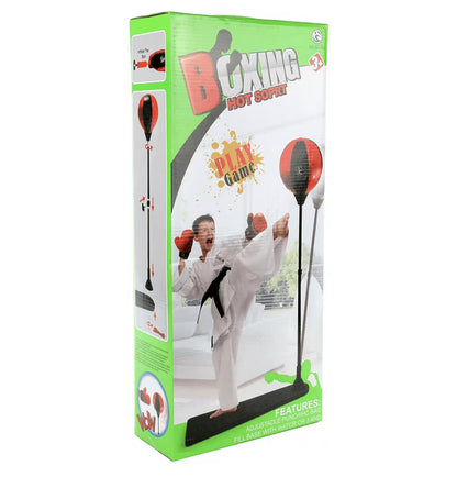 Sac de box cu Stand reglabil pe inaltime, cu manusi, pentru copii