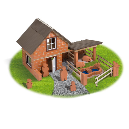 Set de construit din caramizi in miniatura - Ferma