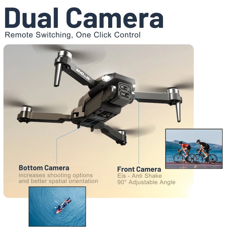 Drona cu 2 camere iUni M10, Wi-Fi FPV, Pliabila, Transmisie live pe telefon
