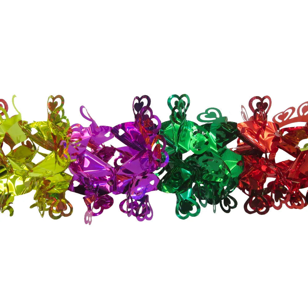 Beteala brad Craciun, multicolor, D 25 cm, 2.4 m