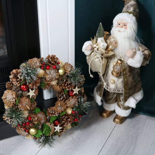 Coronita Craciun, multicolor, 32 cm