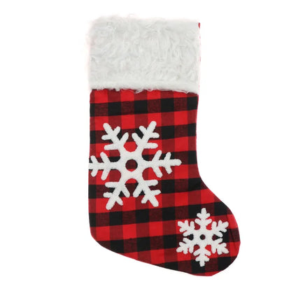 Cizmulita Craciun, rosu + alb + negru, 52 x 29 cm