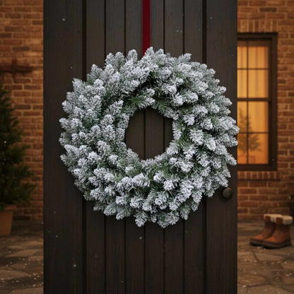 Coronita Craciun, verde + alb, 61 cm