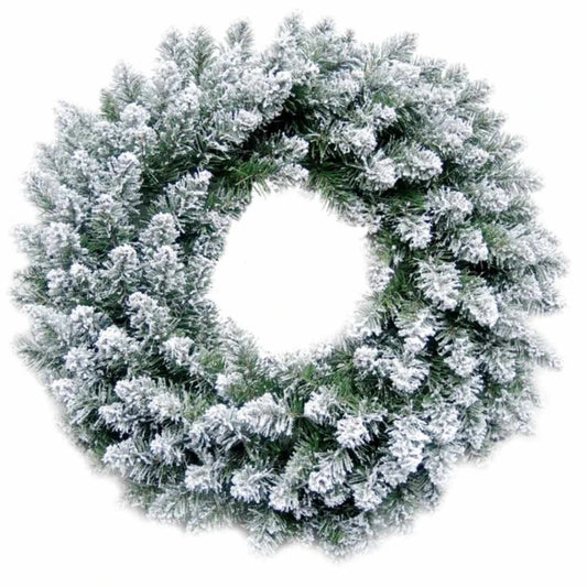 Coronita Craciun, verde + alb, 61 cm