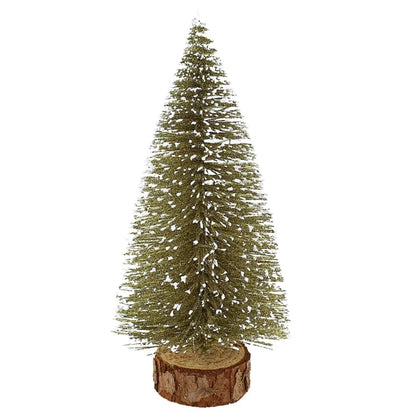 Bradut decorativ de Craciun, auriu, inaltime 19 cm