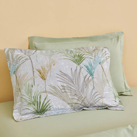 Lenjerie de pat poliester, Caressa, 2 persoane, multicolor, set 6 piese