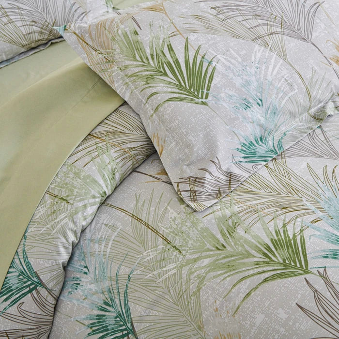 Lenjerie de pat poliester, Caressa, 2 persoane, multicolor, set 6 piese