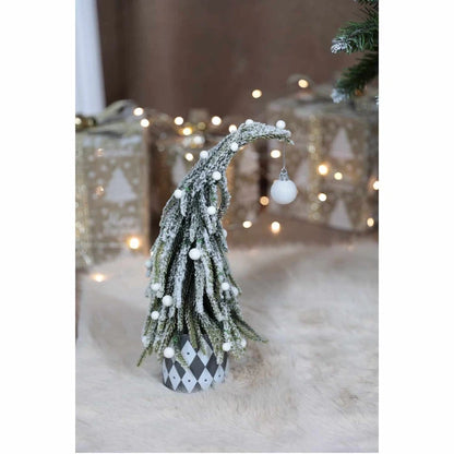 Bradut decorativ de Craciun, verde, inaltime 30 cm