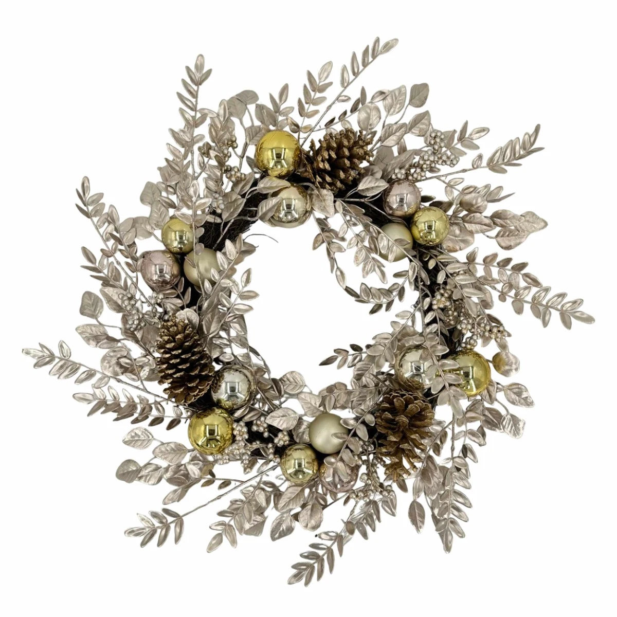 Coronita Craciun, sampanie, 60 cm