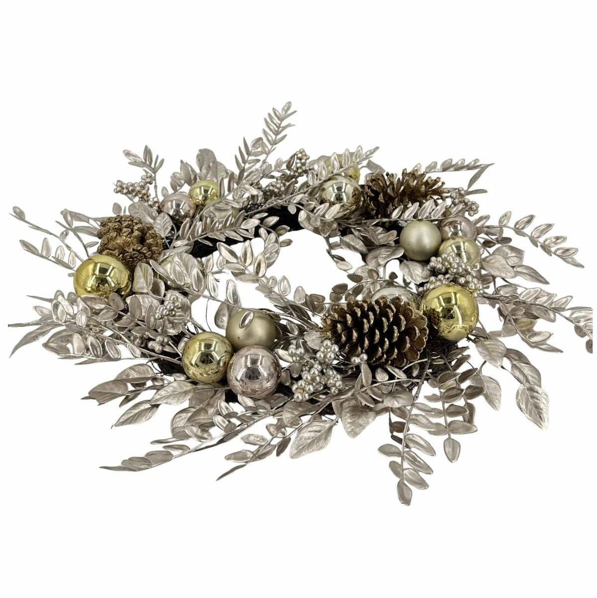 Coronita Craciun, sampanie, 60 cm