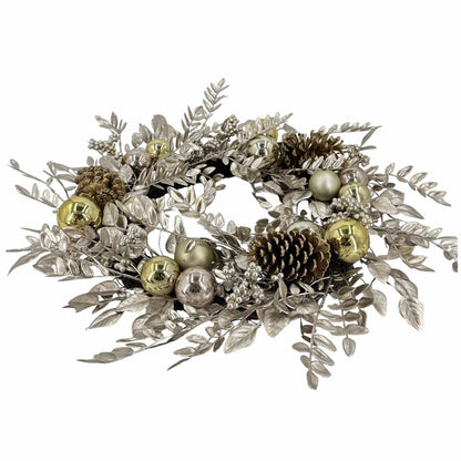 Coronita Craciun, sampanie, 60 cm