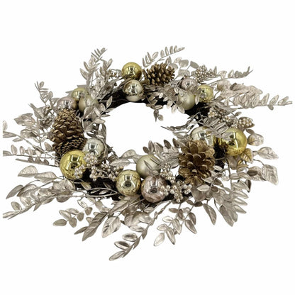 Coronita Craciun, sampanie, 60 cm