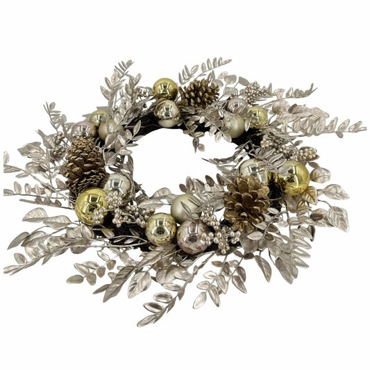 Coronita Craciun, sampanie, 60 cm