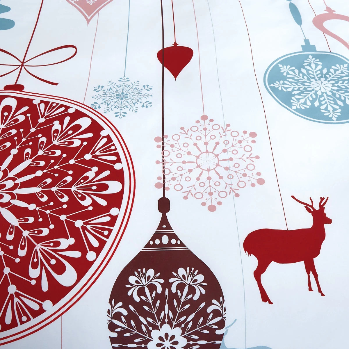 Lenjerie de pat Craciun, poliester, Caressa XMAS, 2 persoane, multicolor, set 4 piese