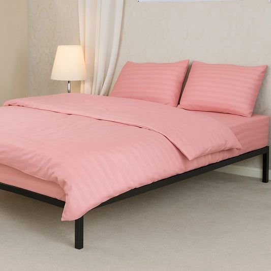 Lenjerie de pat microfibra, Home Still Damasc, 2 persoane, roz, set 4 piese