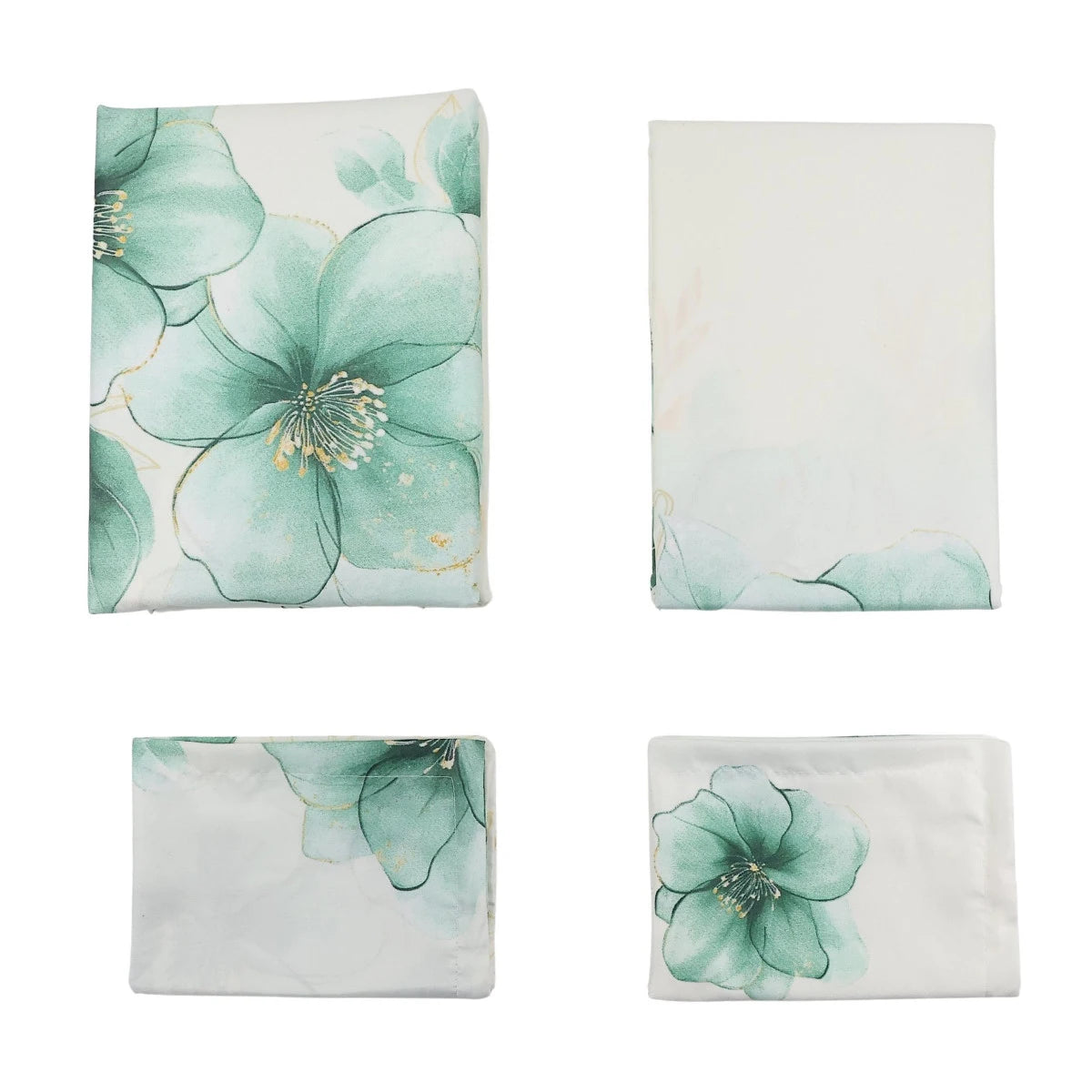Lenjerie de pat microfibra, Elia, 2 persoane, multicolor, set 4 piese