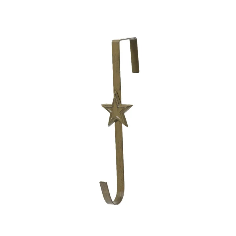 Suport coronita, model cu stea, metal, inaltime 29 cm, maro