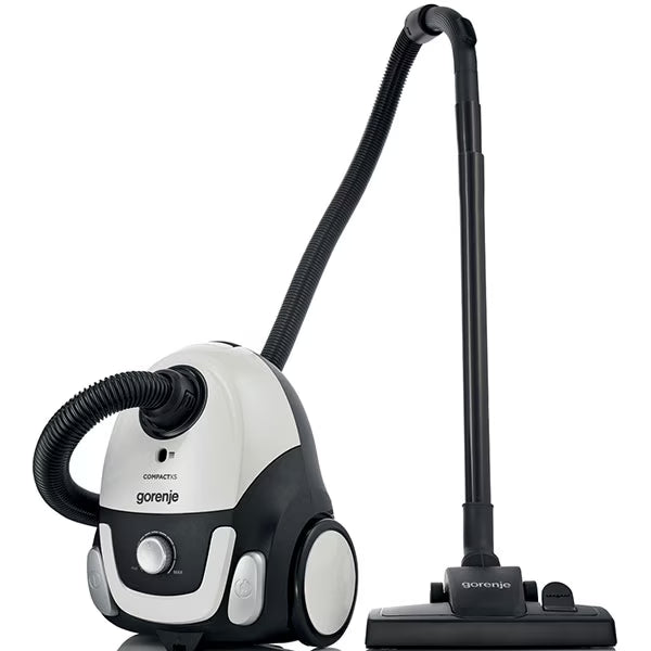 Aspirator cu sac GORENJE Compact XS VCEA11CXWII, 2l, 750W, 78dB, alb-negru